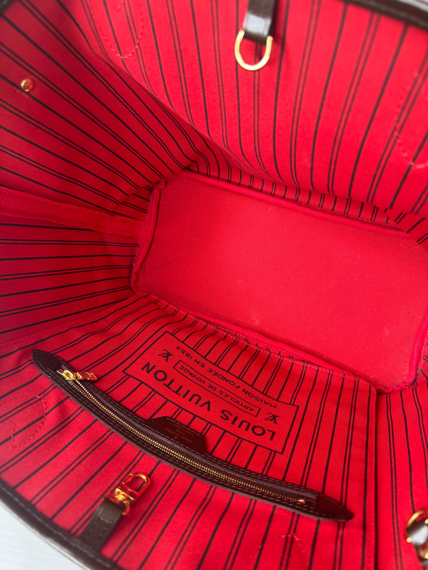 Neverfull DE Red with Pouch