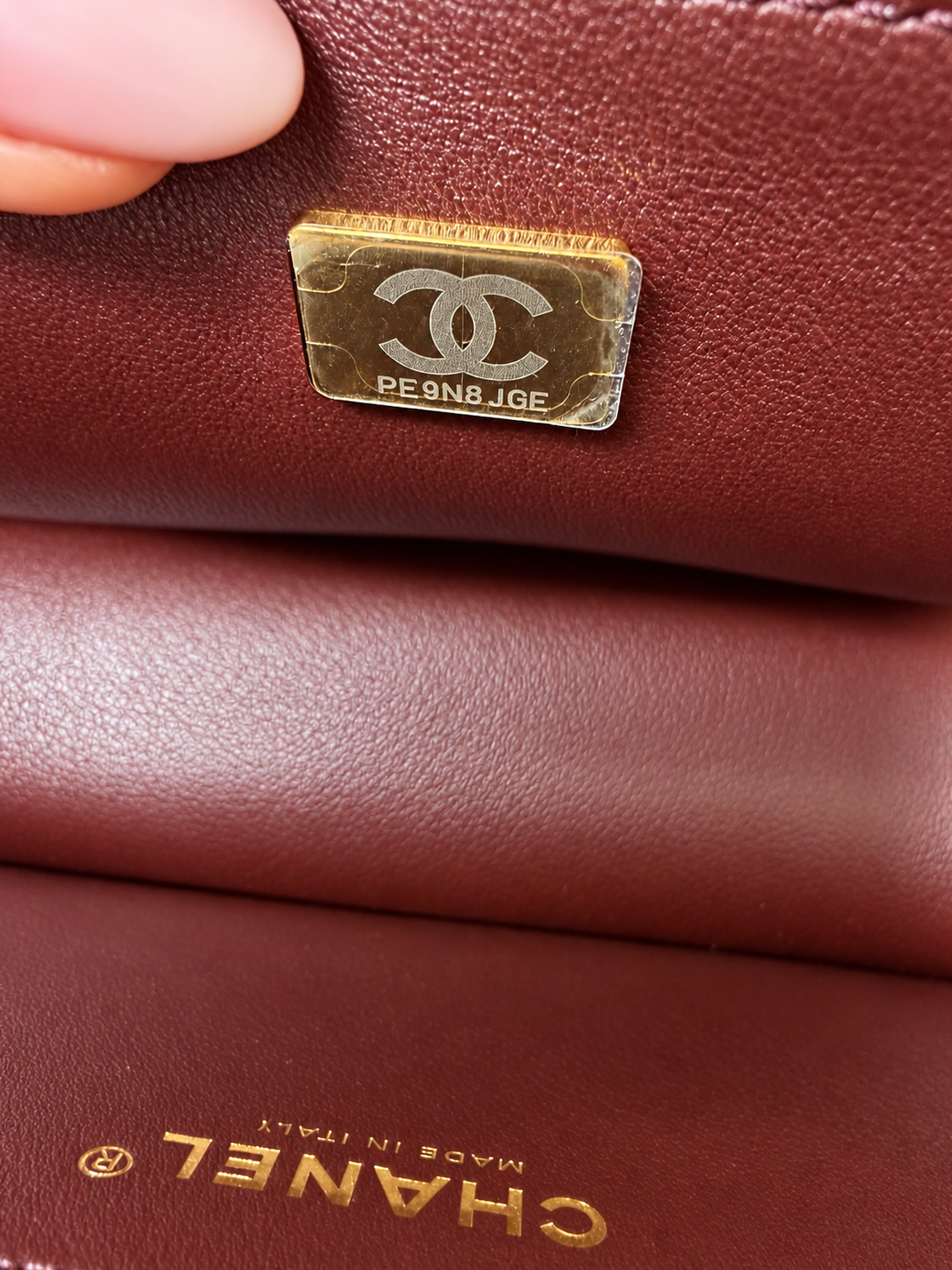 Chanel Caviar Boy Brown