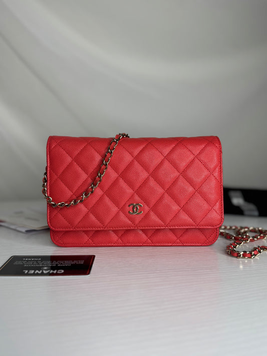 Chanel Caviar WOC Coral GHW