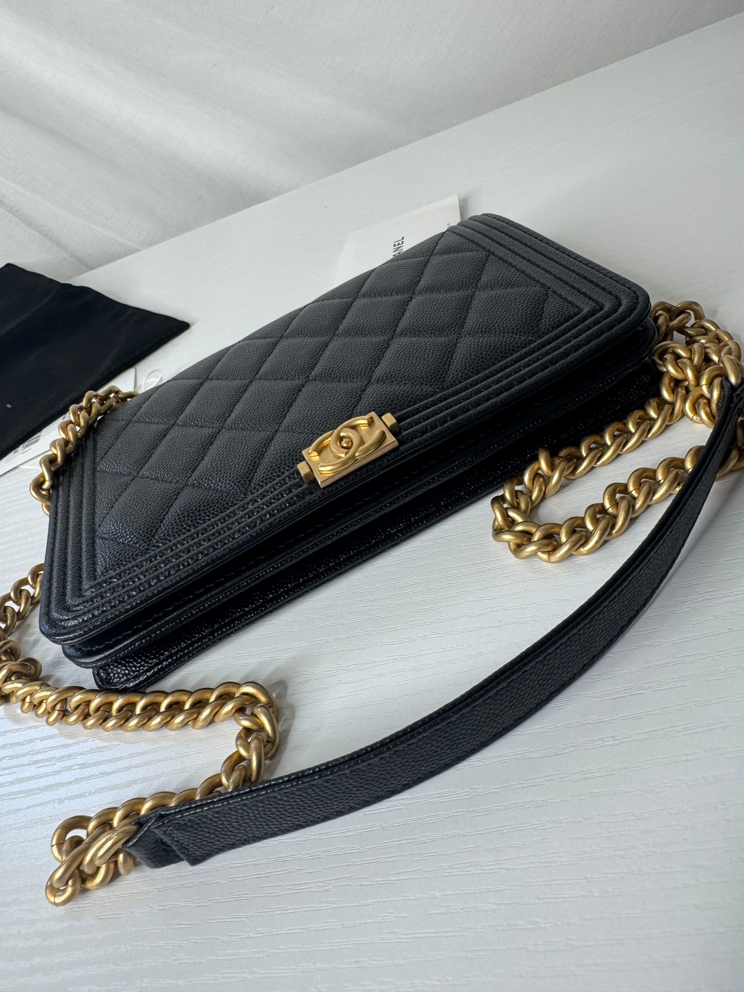 Chanel Caviar Boy WOC