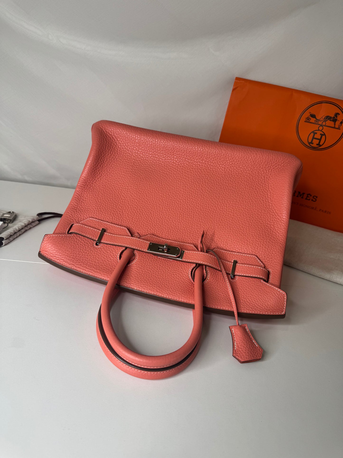 Birkin 35 Coral SHW Togo Leather