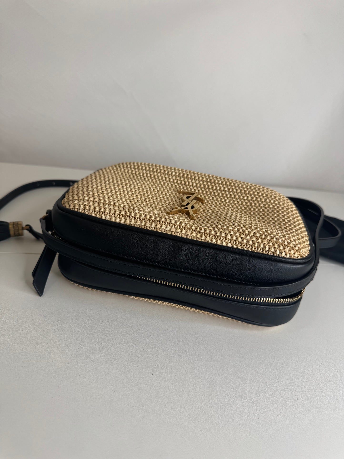YSL Raffia Camera Bag