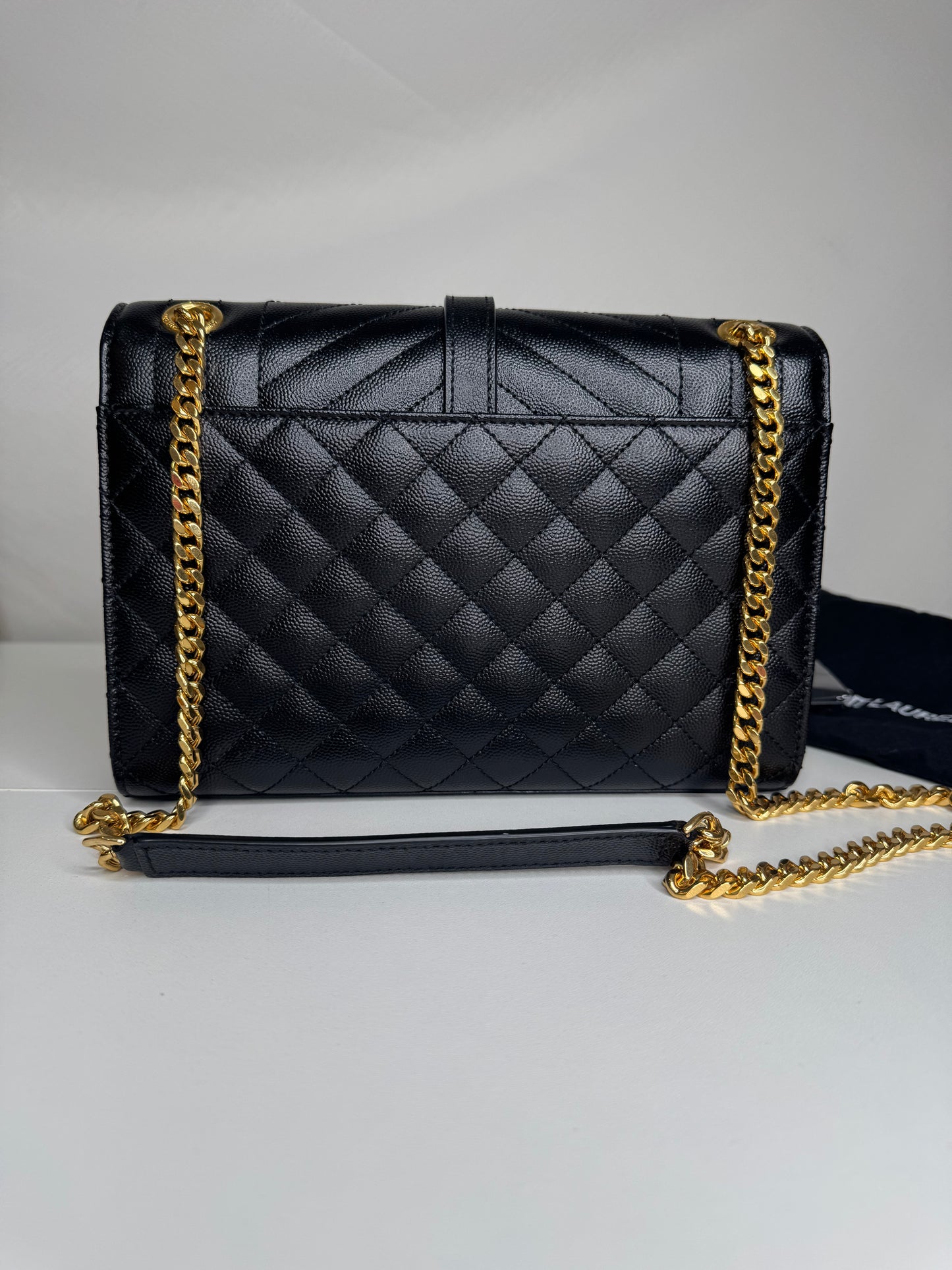YSL Medium Envelope Grained