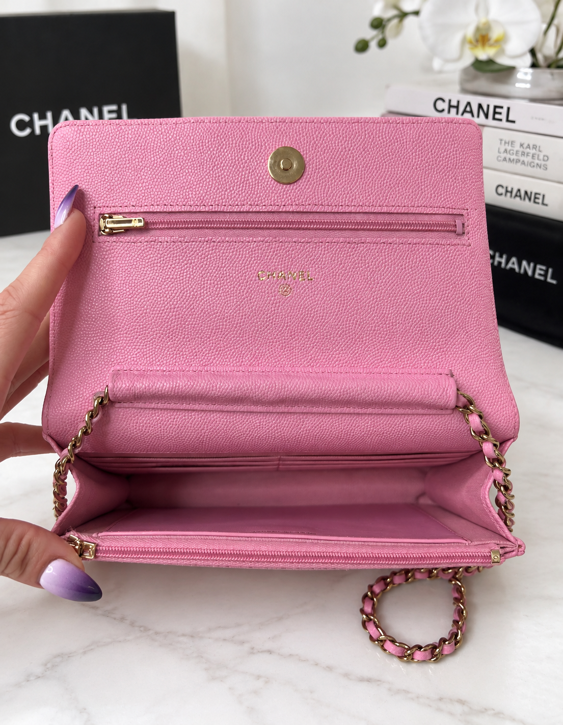 Chanel Caviar WOC Pink