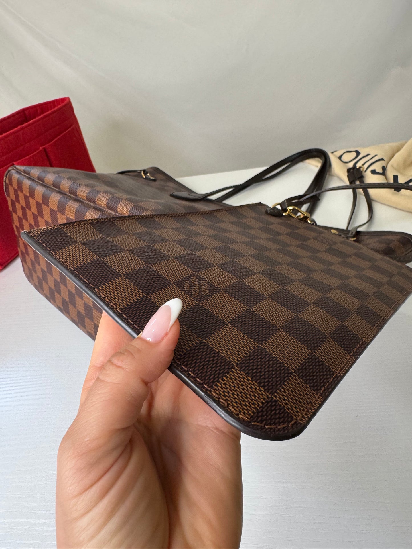 Neverfull DE Red with Pouch