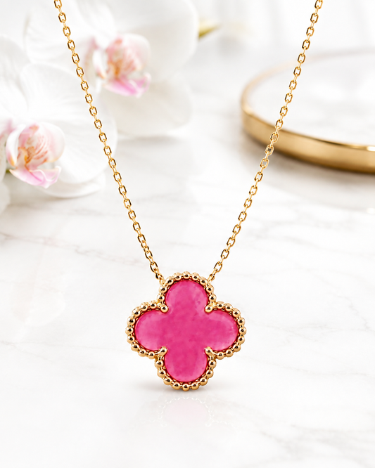 VCA Pink Enamel Pendant (2)
