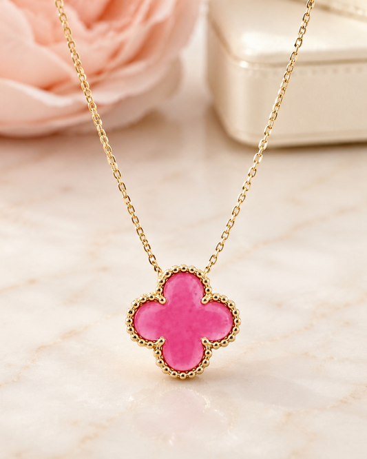 VCA Pink Enamel Pendant