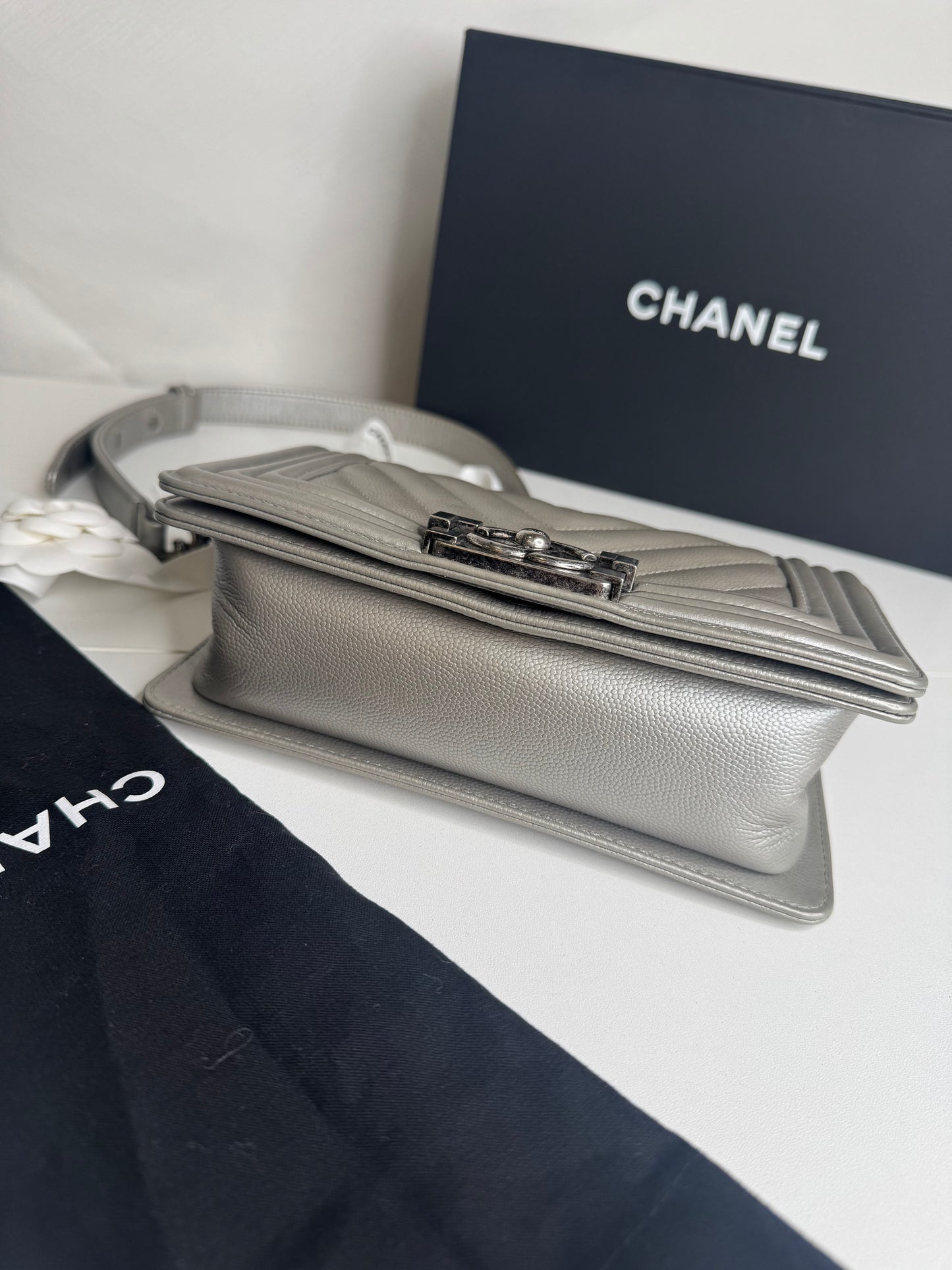 Chanel Caviar Boy Small