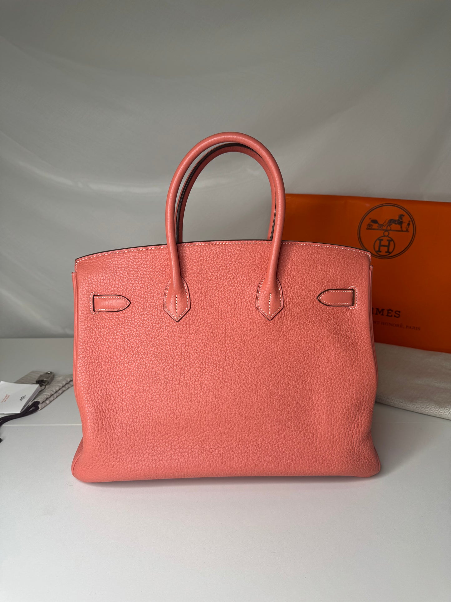 Birkin 35 Coral SHW Togo Leather