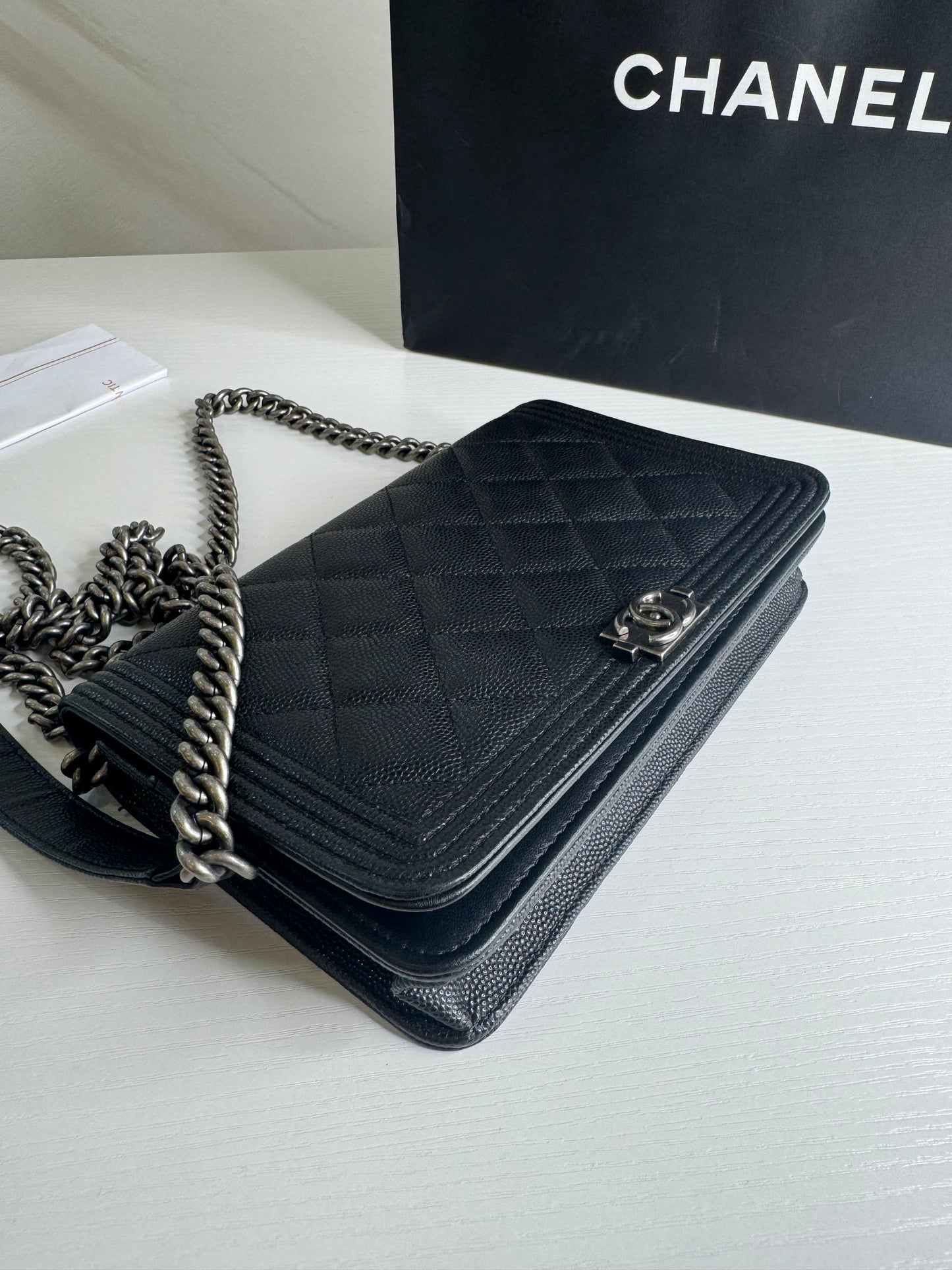 Chanel Caviar Boy WOC