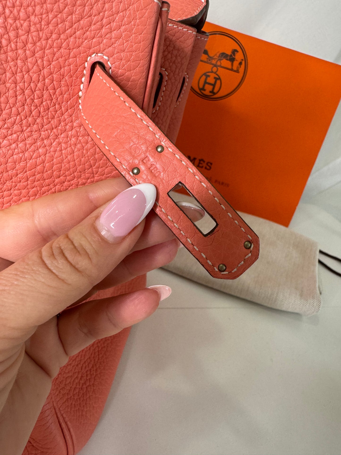 Birkin 35 Coral SHW Togo Leather