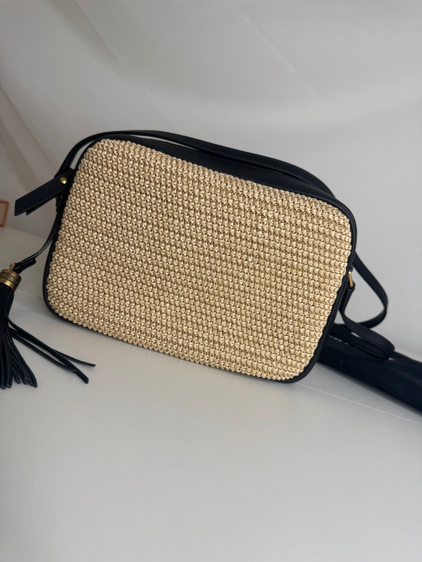 YSL Raffia Camera Bag