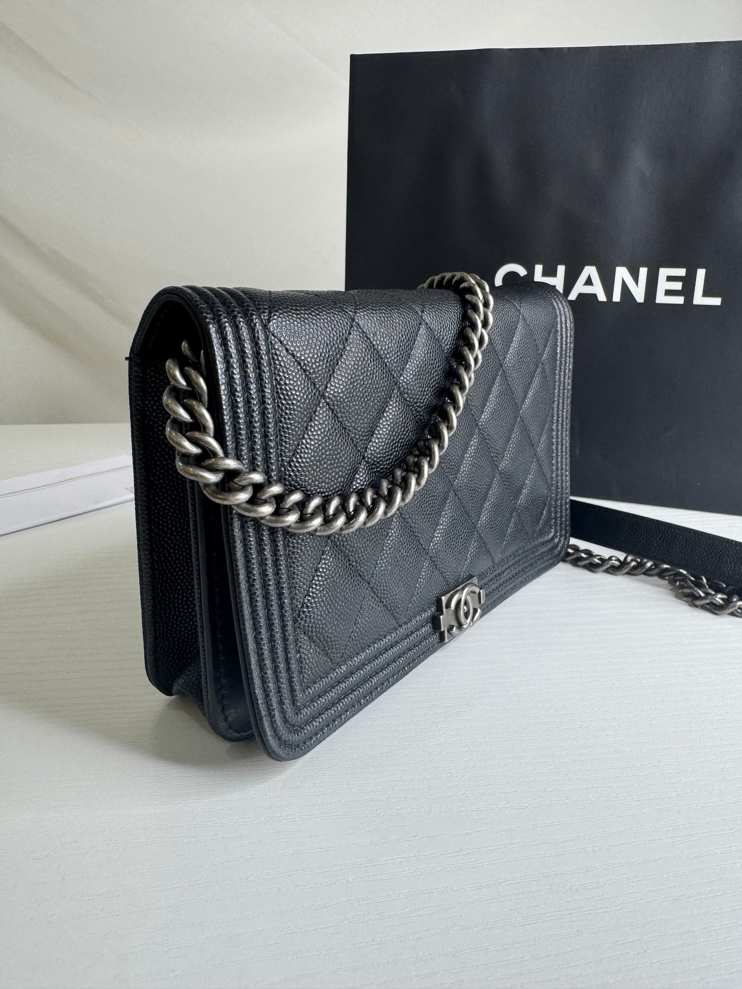 Chanel Caviar Boy WOC
