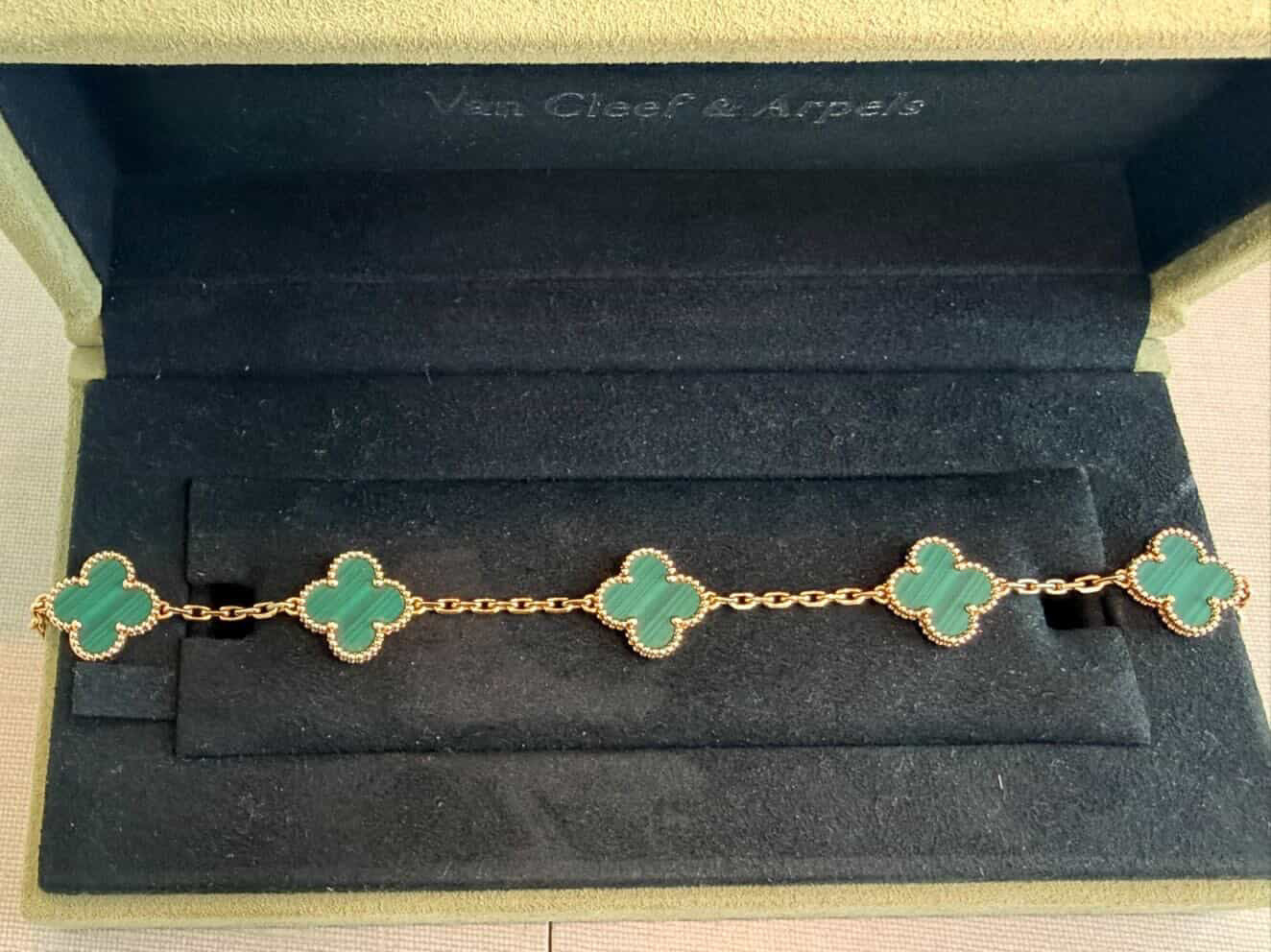 VCA 5 Motif Malachite Bracelet