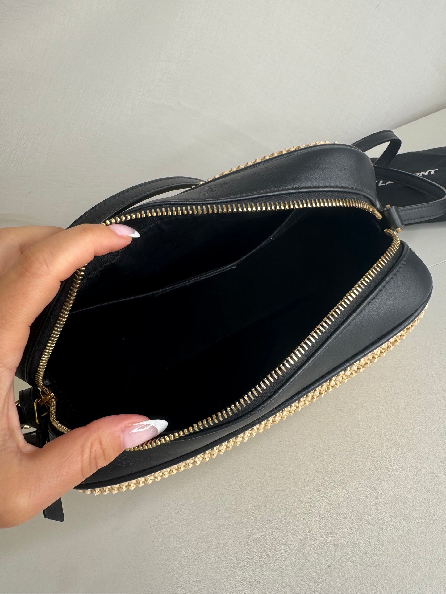 YSL Raffia Camera Bag