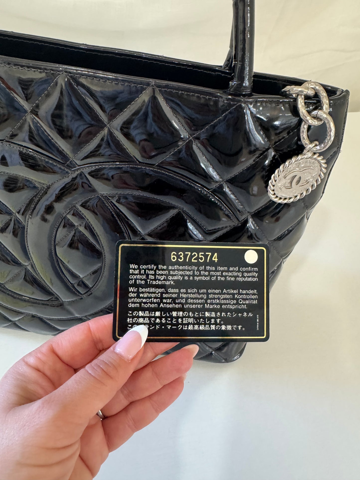 Chanel Medallion Patent Tote