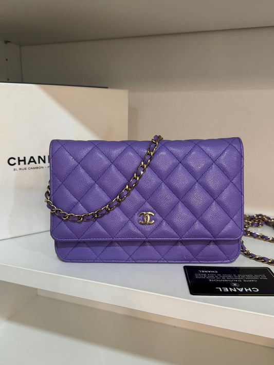 Chanel Caviar WOC Purple GHW
