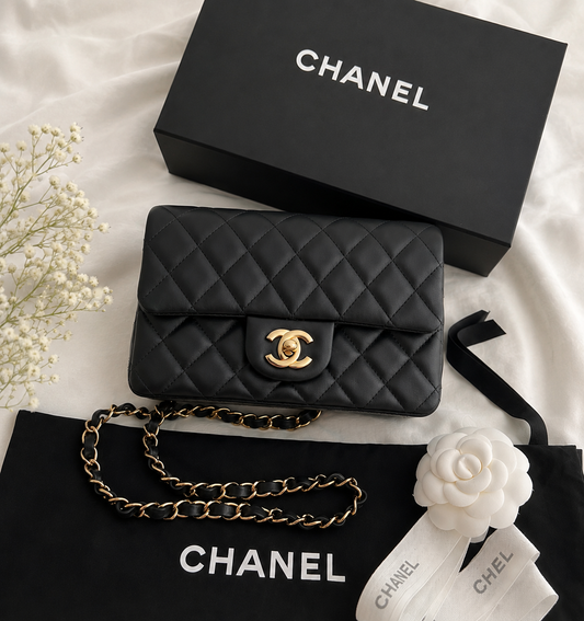 Chanel Mini Black Lambskin GHW