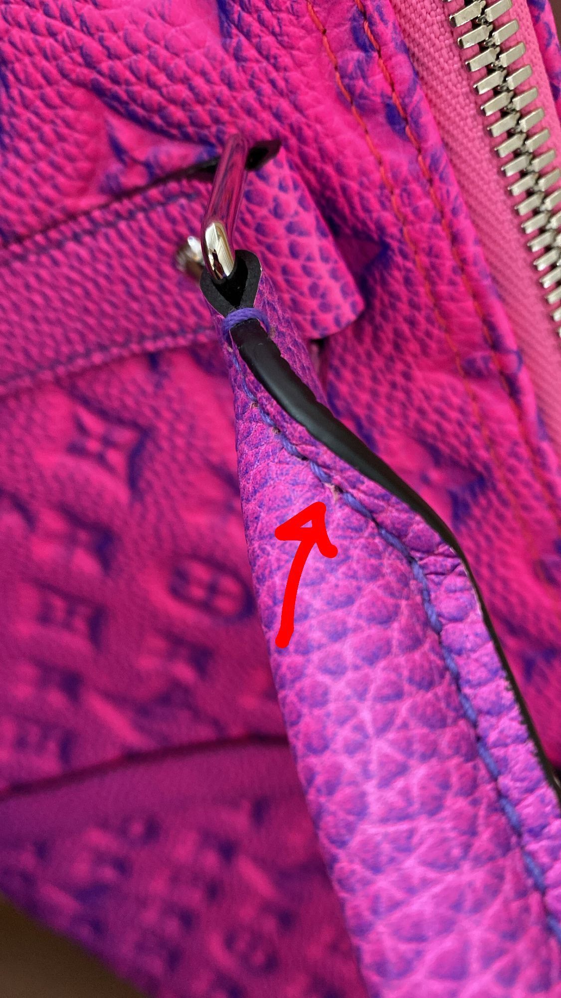 SOLD!! Limited Edition Super Rare Virgil Abloh Keepall 50 Taurillon Leather Illusion Pink/Blue