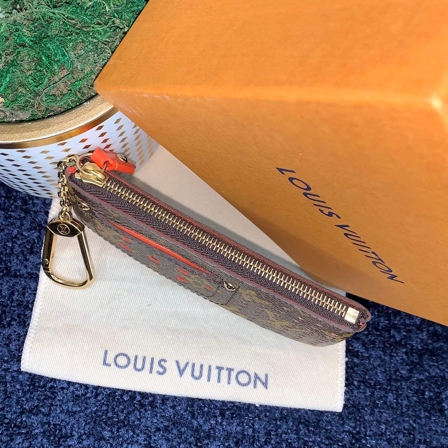 Key Pouch Perforated Orange