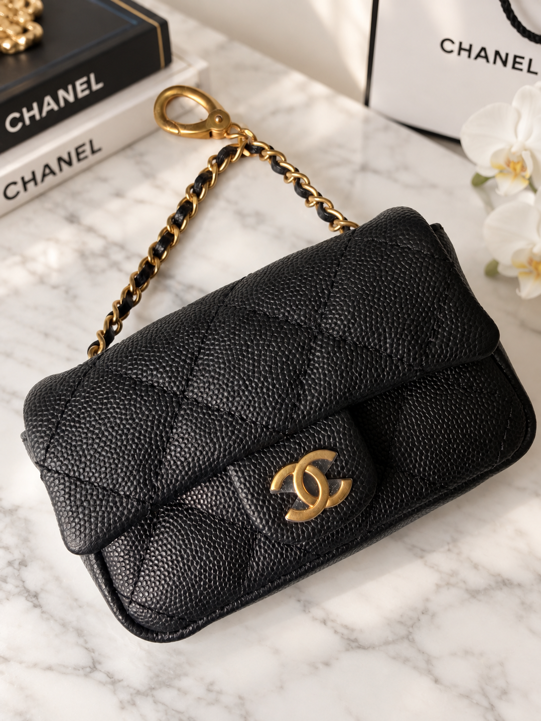 Chanel Caviar 2 in 1 Tote Re-waffle