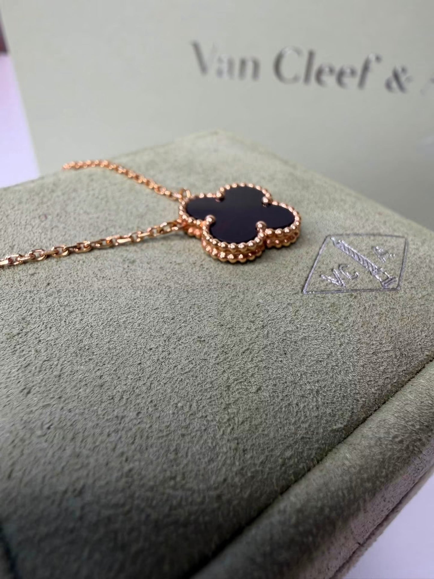 VCA Vintage Onyx Necklace (rewaffle)