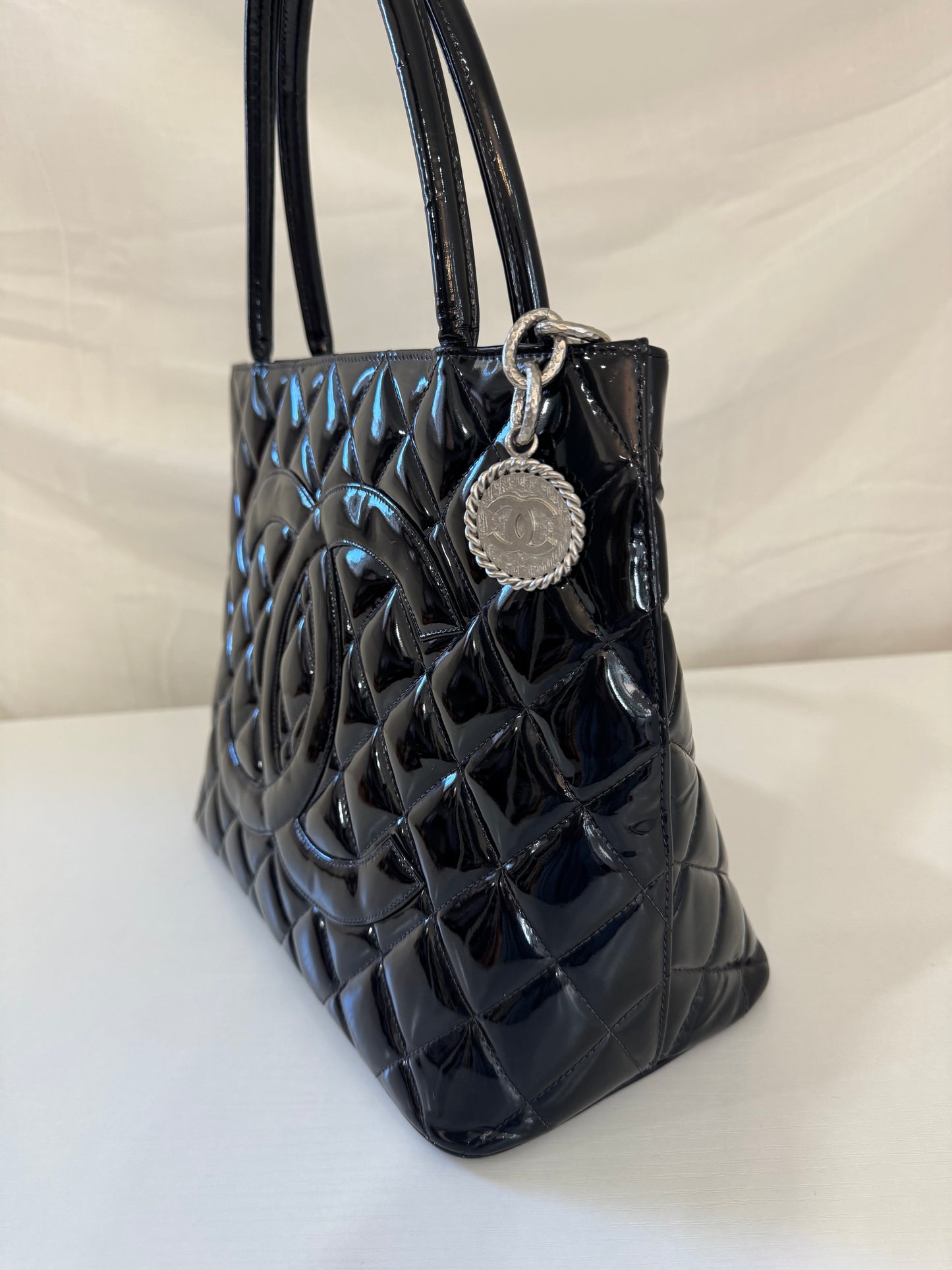 Chanel Medallion Patent Tote