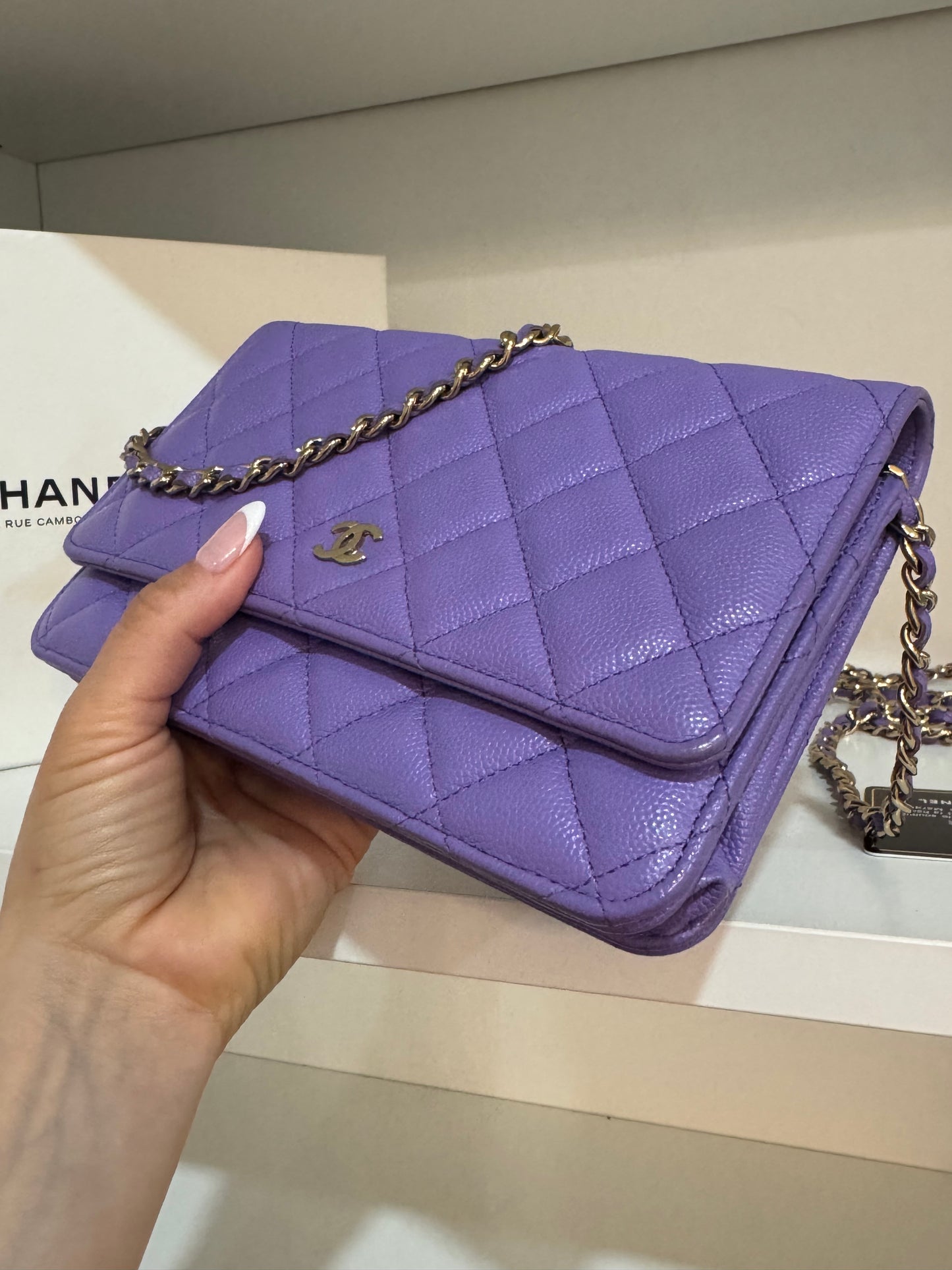 Chanel Caviar WOC Purple GHW