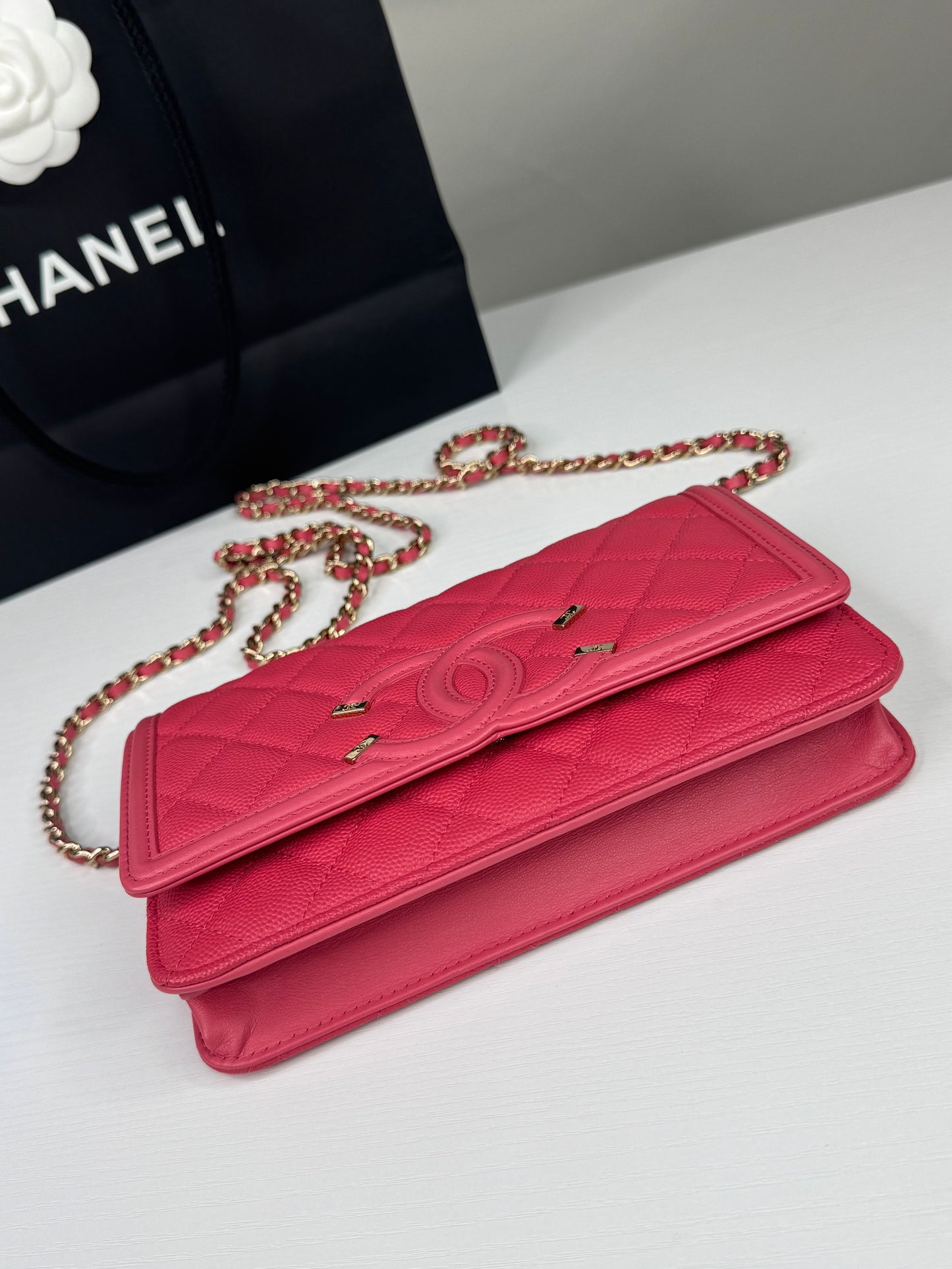 Chanel Filigree Caviar WOC