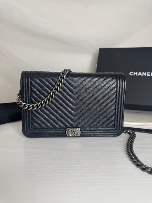 Chanel Boy Chevron WOC