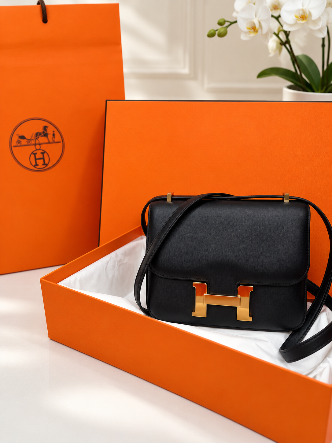 Hermes Swift Constance Mini Black