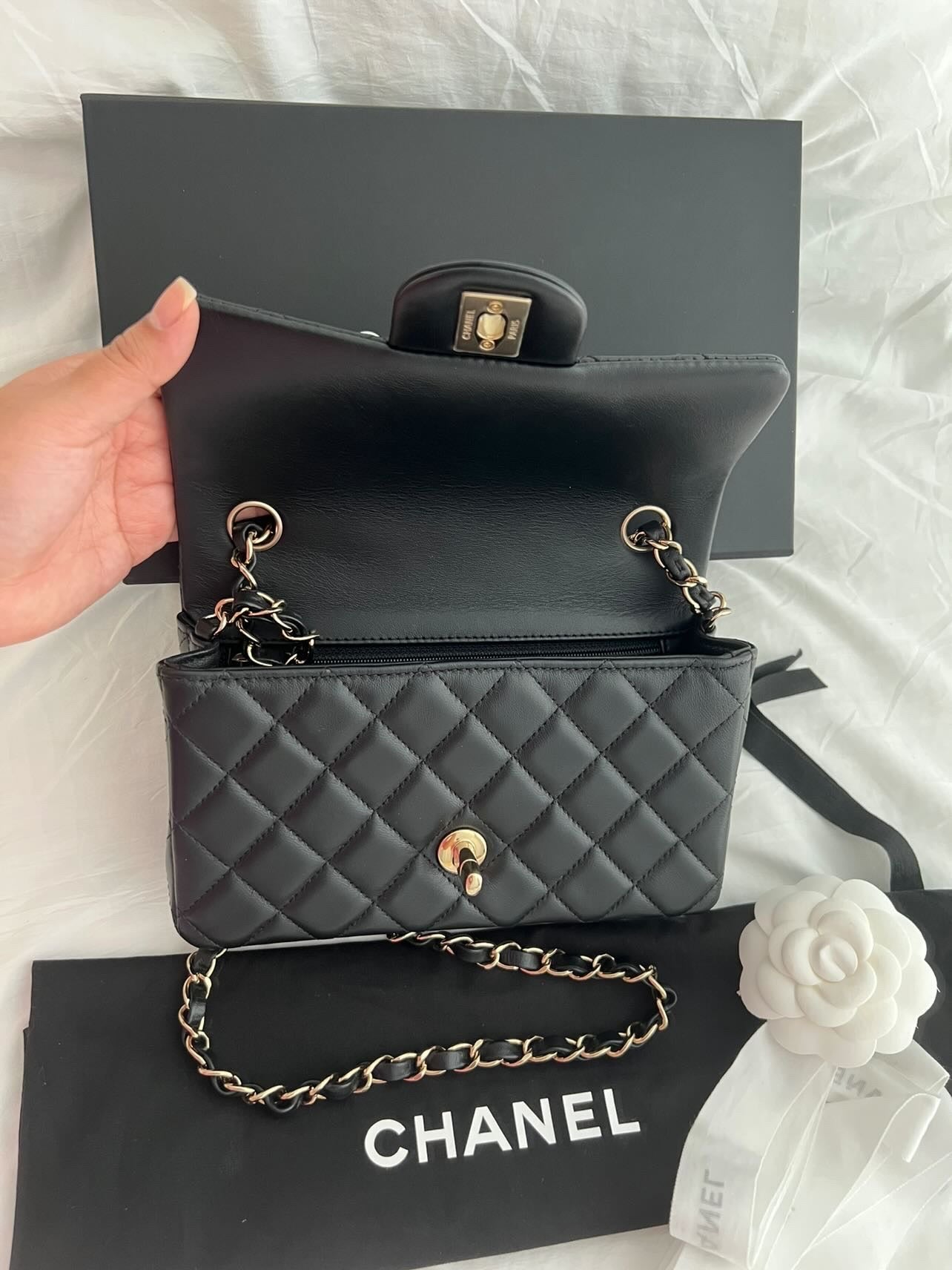 Chanel Mini Black Lambskin GHW