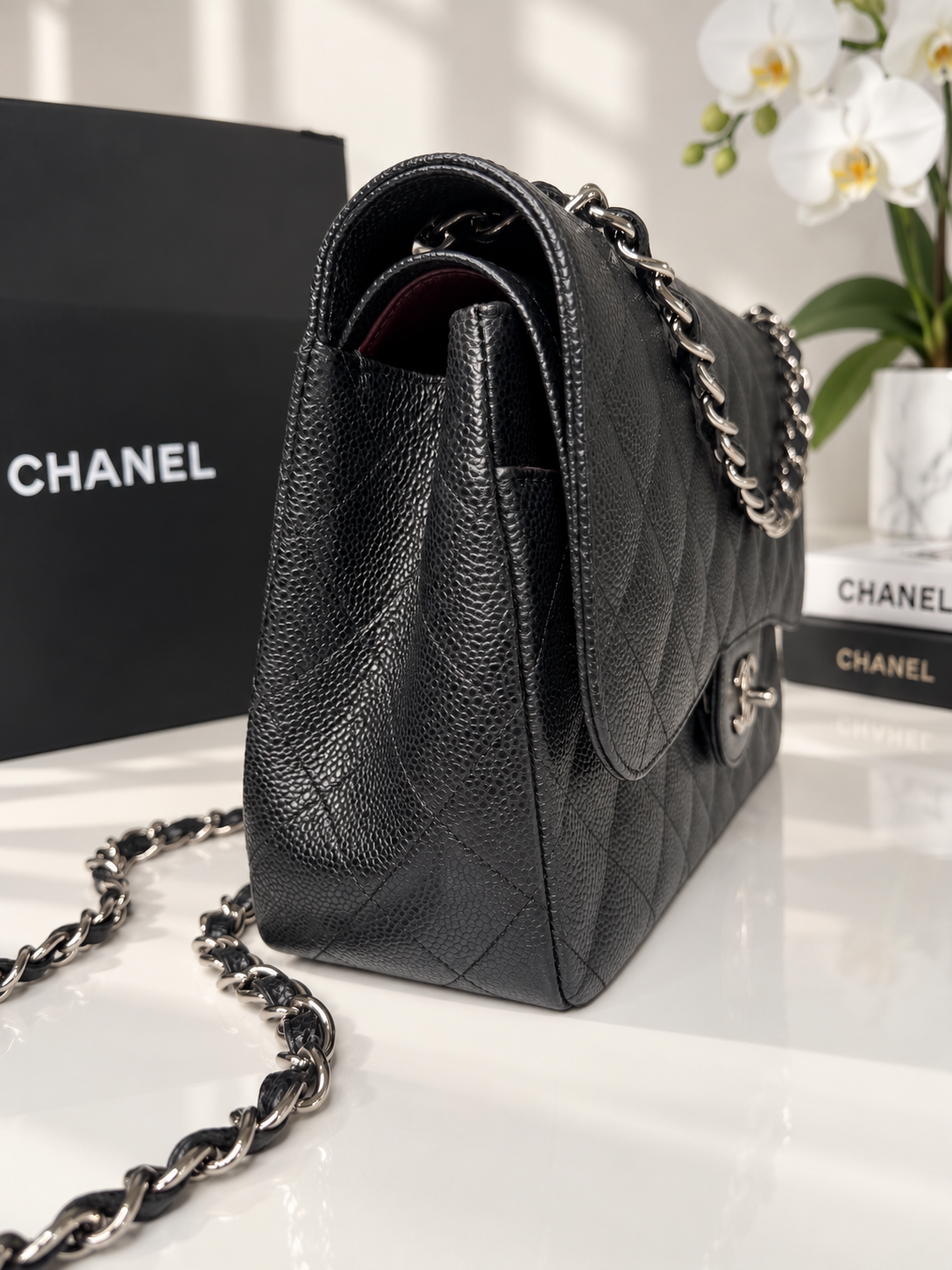 Chanel Caviar Jumbo Black SHW