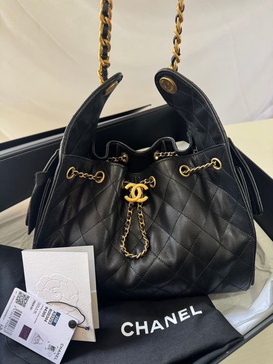 Chanel 25 Small Black GHW