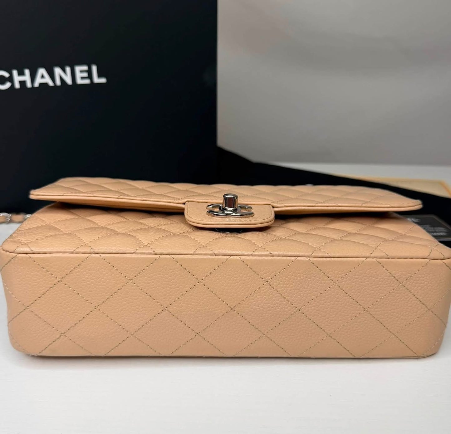 Chanel Caviar Medium Beige SHW