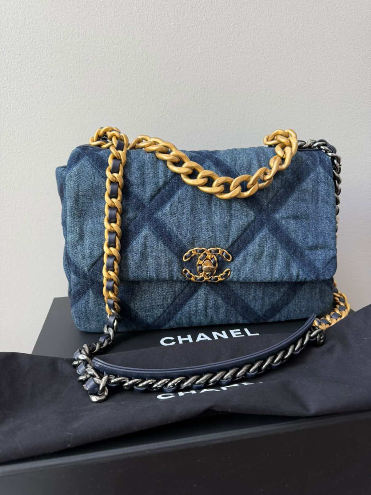 Chanel 19 Large Denim