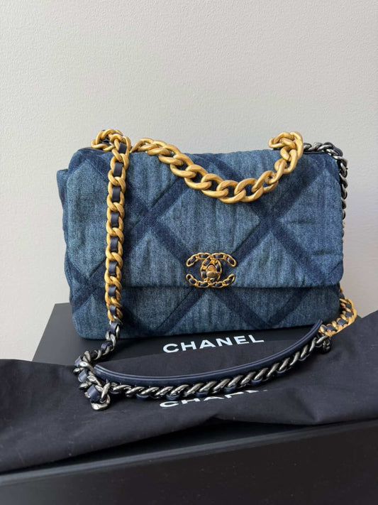 Chanel 19 Large Denim