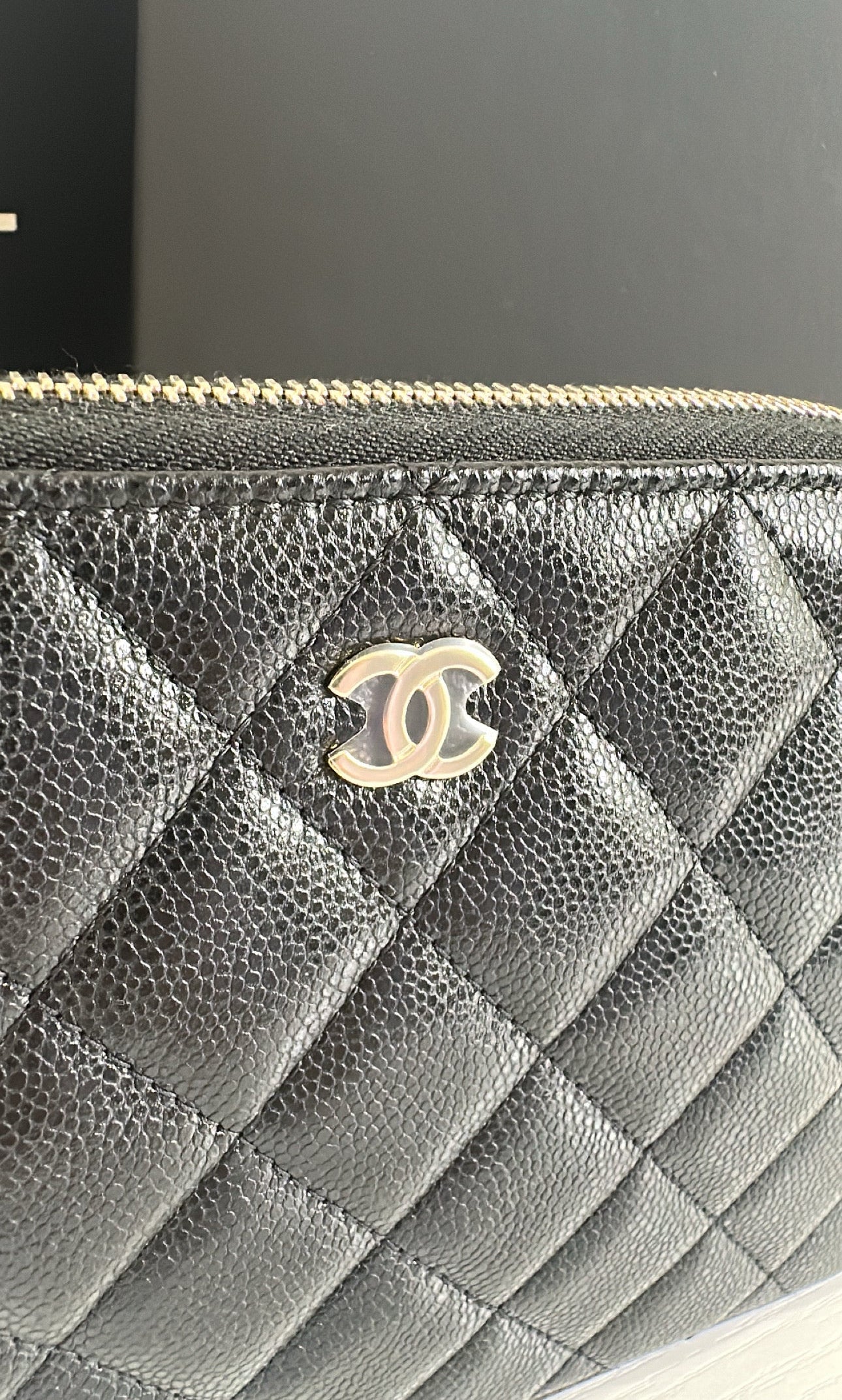 Chanel Caviar Classic Clutch on Chain