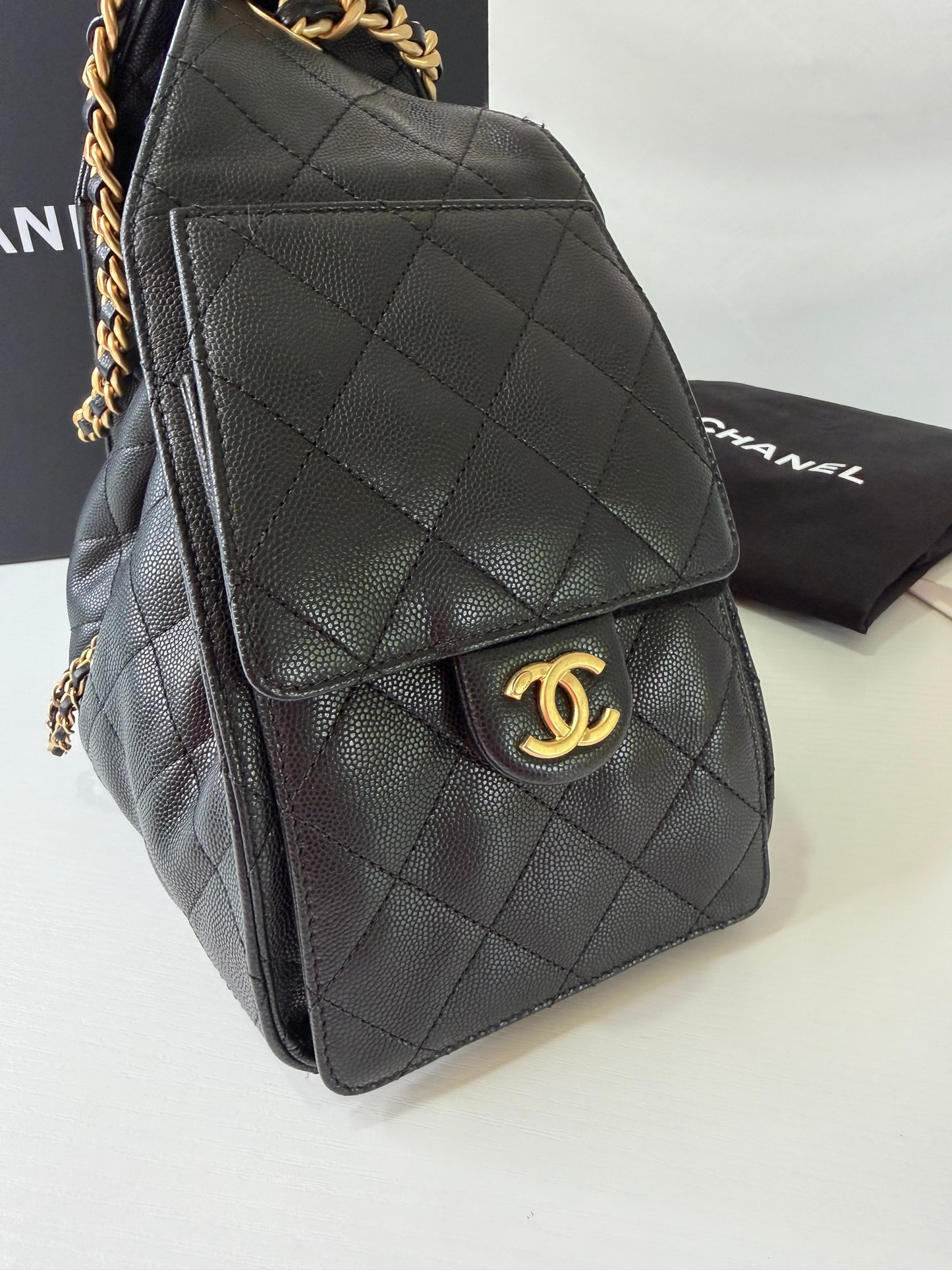Chanel 25 Small Black GHW