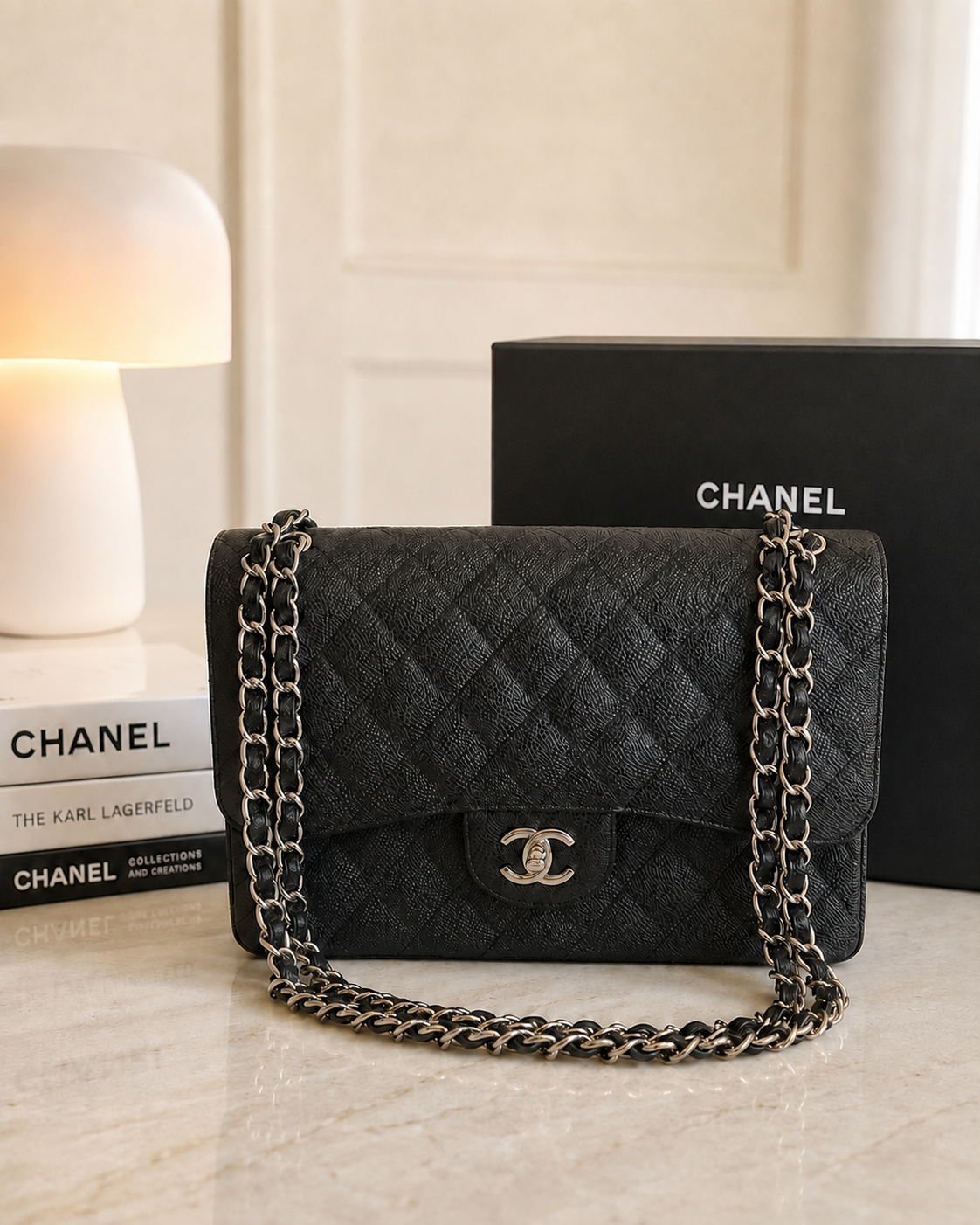 Chanel Caviar Jumbo Black SHW