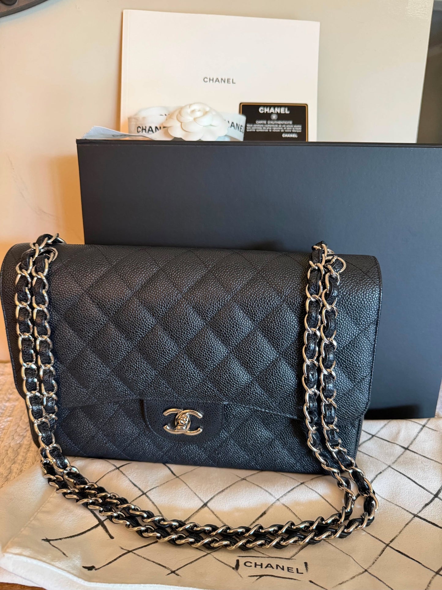 Chanel Caviar Jumbo Black SHW