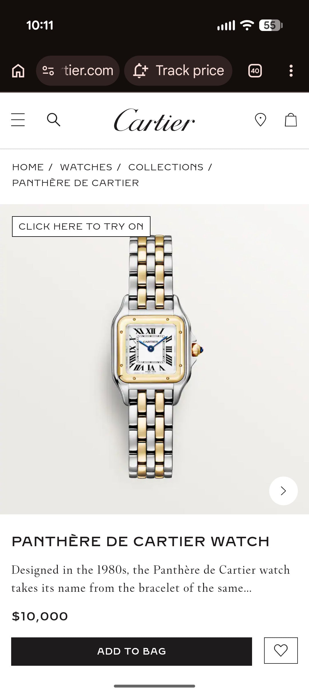 Cartier Panthere Two Tone Small