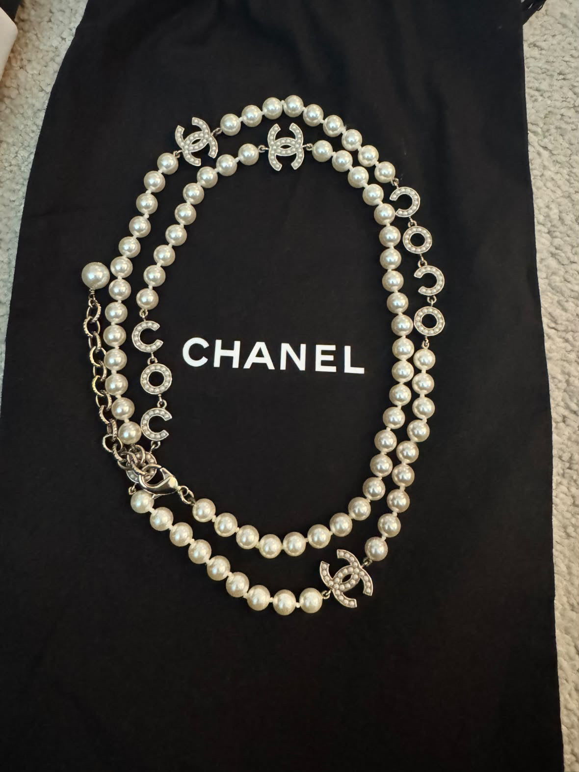 Chanel Pearl CC Necklace