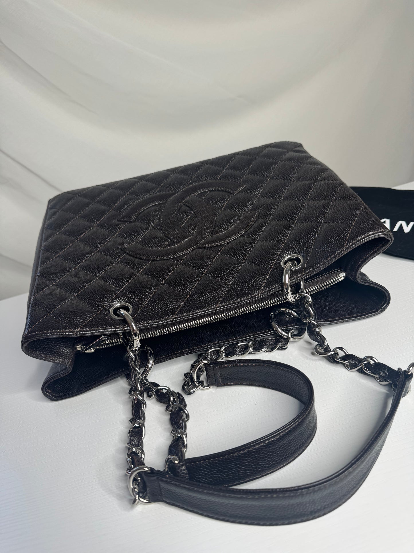 Chanel Caviar GST Chocolate