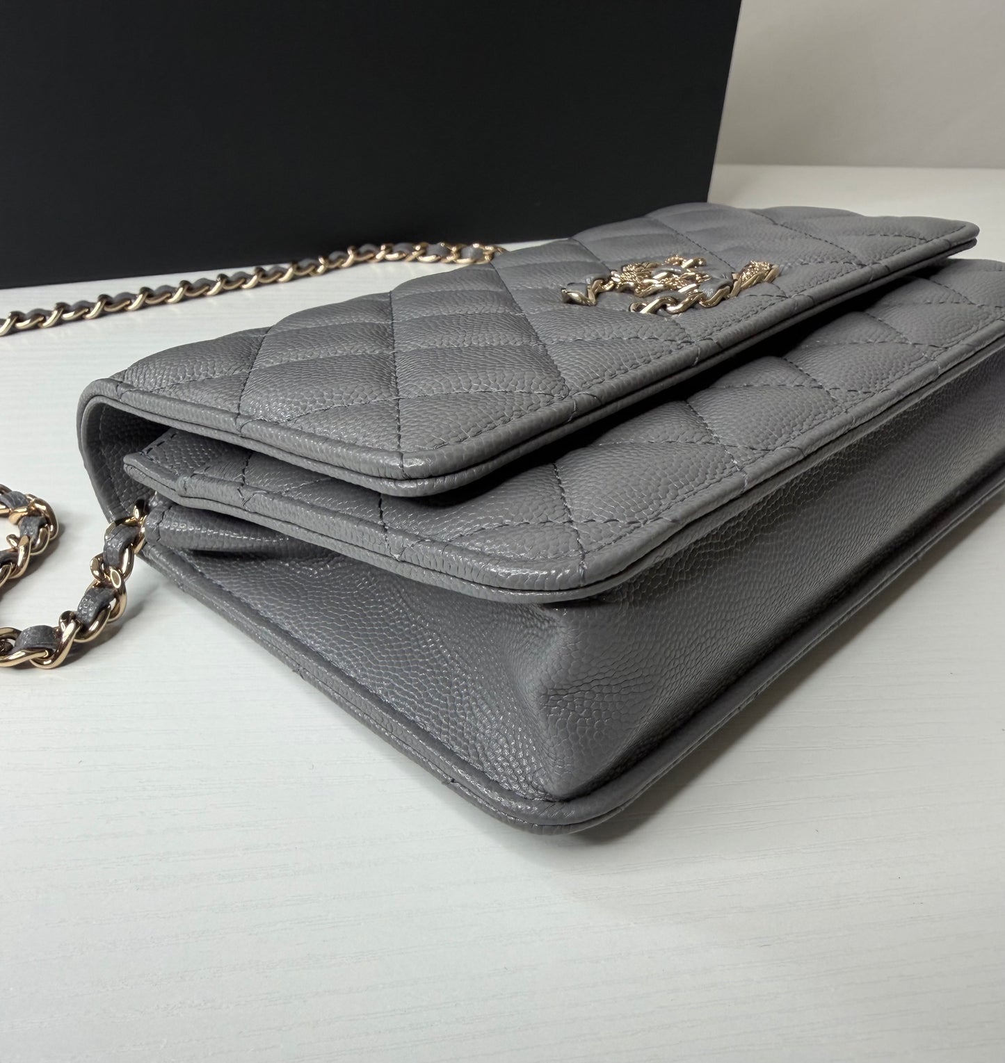 Chanel Grey Caviar WOC