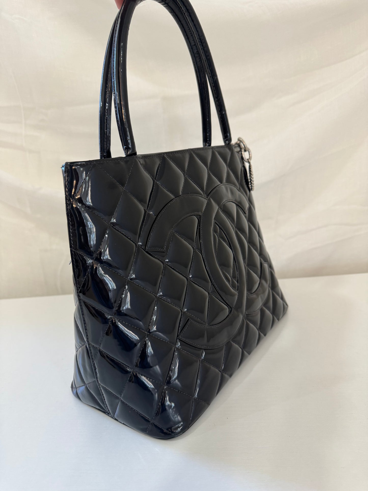 Chanel Medallion Patent Tote