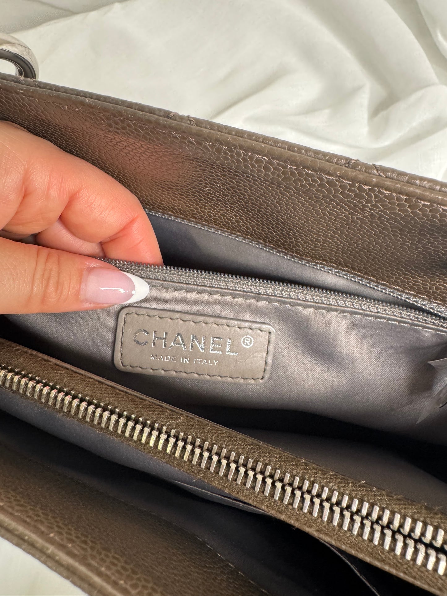 Chanel GST Caviar Taupe (grey/brown) SHW