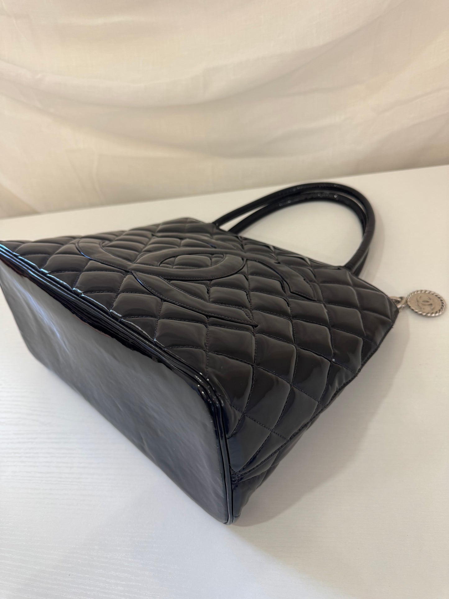 Chanel Medallion Patent Tote