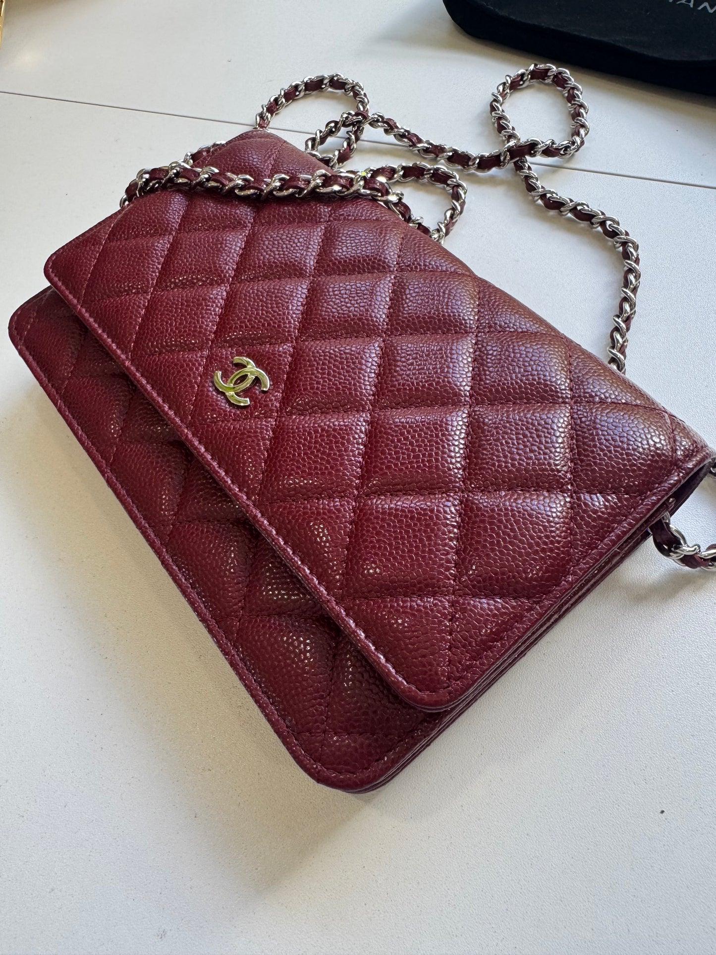 Chanel Caviar WOC Burgundy SHW