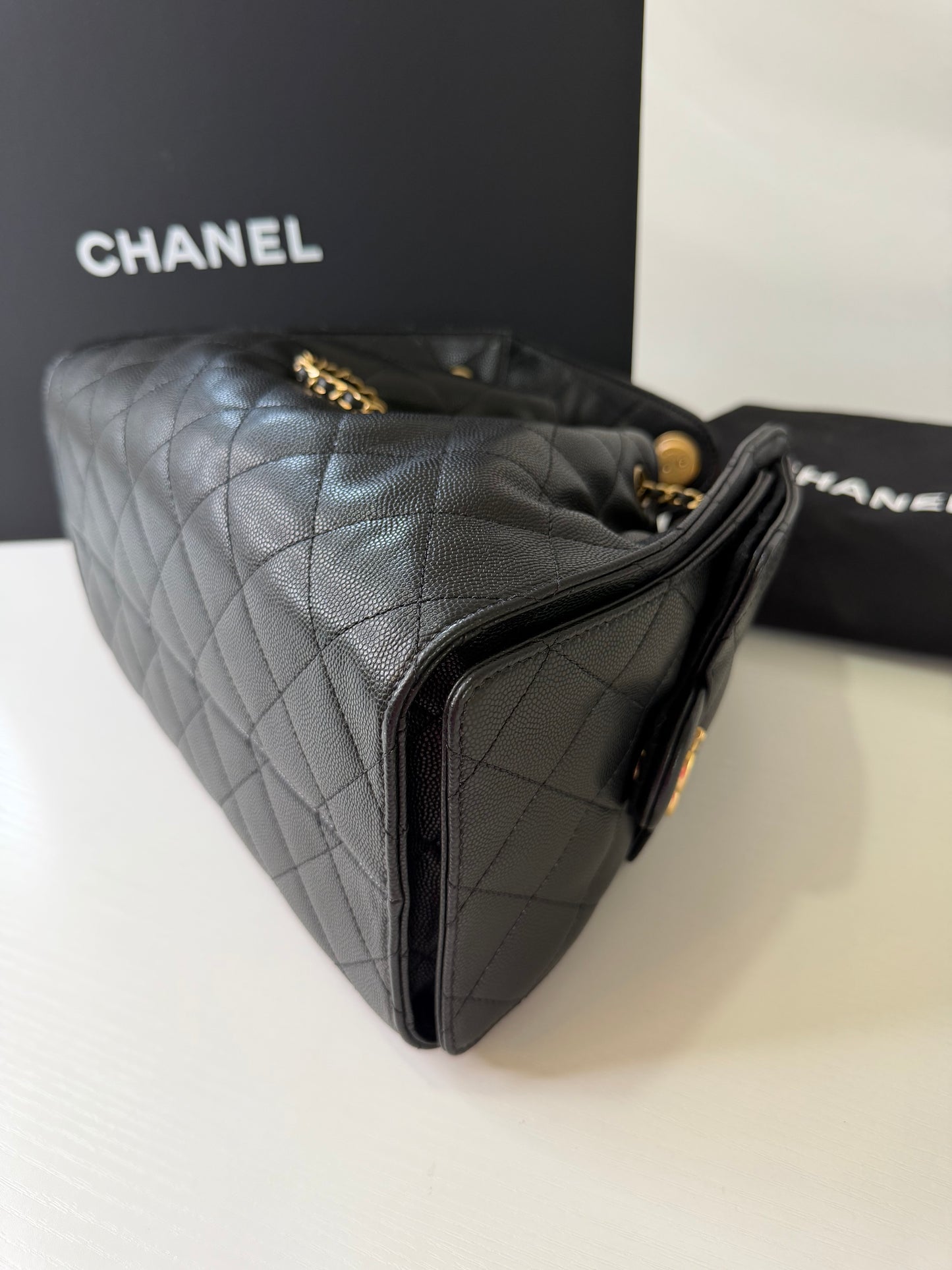 Chanel 25 Small Black GHW